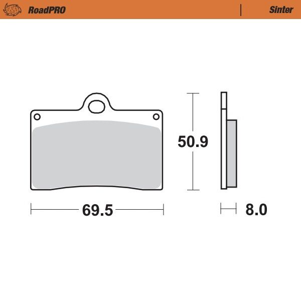 MOTO-MASTER BRAKE PAD ROADPRO SINTER 402001