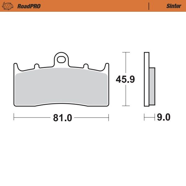 MOTO-MASTER BRAKE PAD ROADPRO SINTER 405901