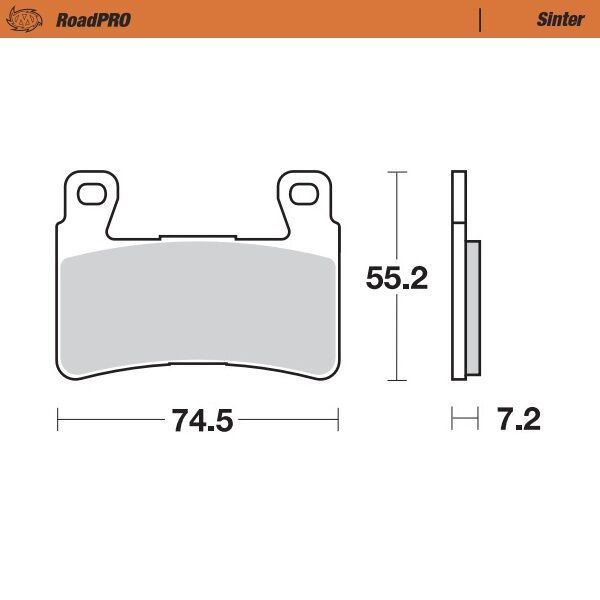 MOTO-MASTER BRAKE PAD ROADPRO SINTER 405001
