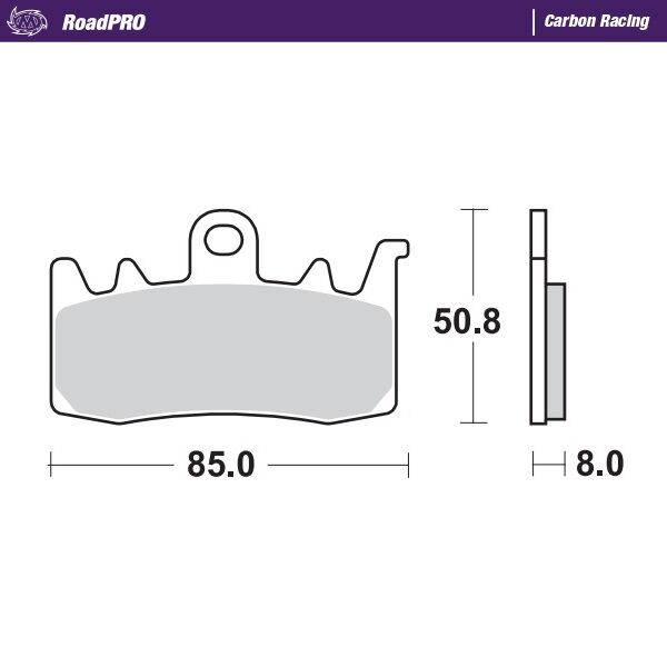 MOTO-MASTER BRAKE PAD ROADPRO CARBON RACING 408006