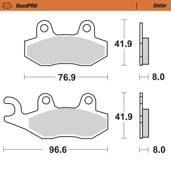 MOTO-MASTER BRAKE PAD ROADPRO SINTER 410501