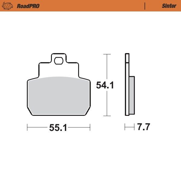 MOTO-MASTER BRAKE PAD ROADPRO SINTER SCOOTER 401003