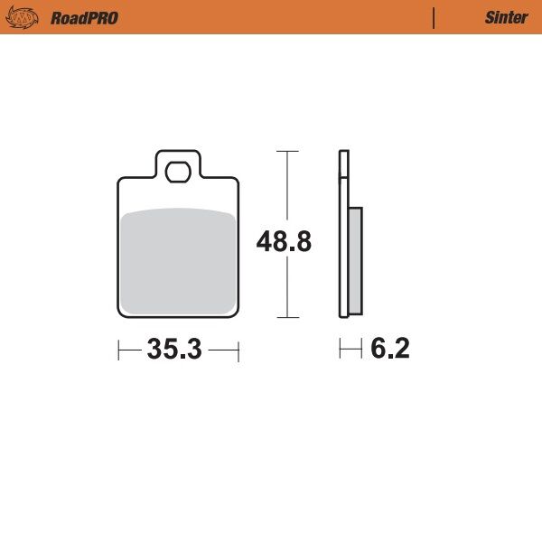 MOTO-MASTER BRAKE PAD ROADPRO SINTER SCOOTER 401503
