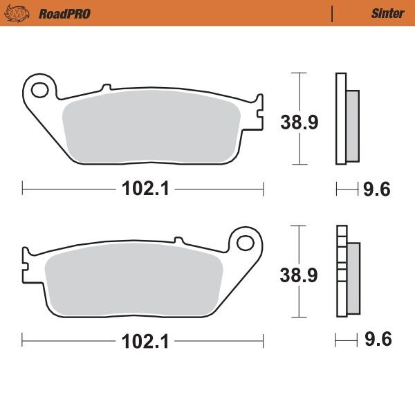 MOTO-MASTER BRAKE PAD ROADPRO SINTER 402601