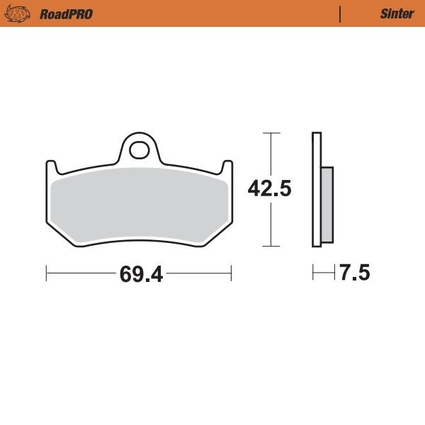 MOTO-MASTER BRAKE PAD ROADPRO SINTER 405602