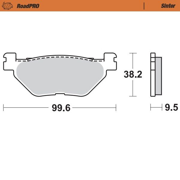 MOTO-MASTER BRAKE PAD ROADPRO SINTER 405802