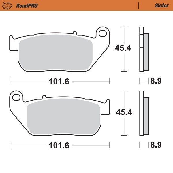 MOTO-MASTER BRAKE PAD ROADPRO SINTER 410401