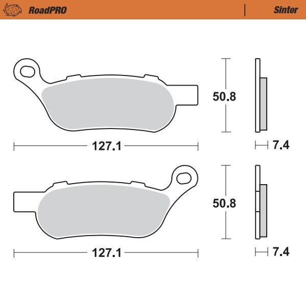 MOTO-MASTER BRAKE PAD ROADPRO SINTER 412102
