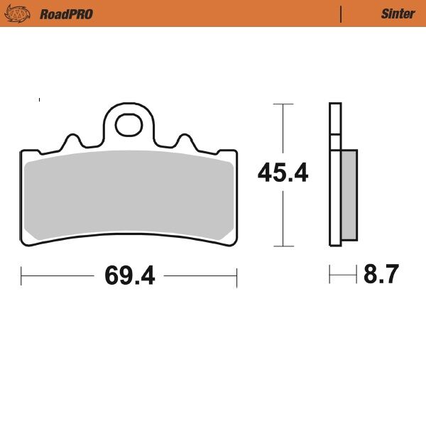 MOTO-MASTER BRAKE PAD SINTER SCOOTER 413203