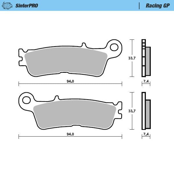 MOTO-MASTER BRAKE PAD SINTERPRO RACING GP 99812