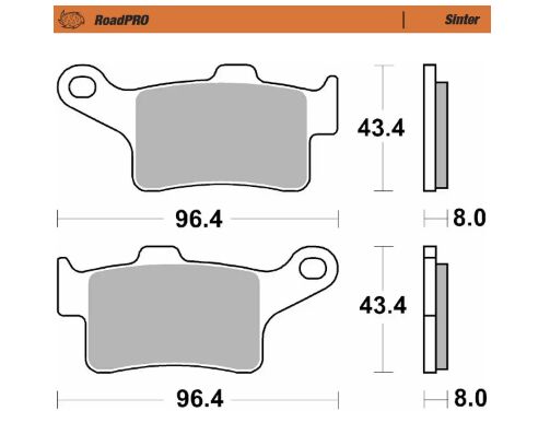 MOTO-MASTER BRAKE PAD ROADPRO SINTER 417401