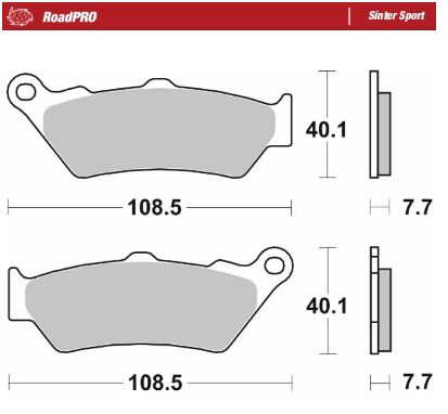 MOTO-MASTER BRAKE PAD ROADPRO SINTER SPORT 403305