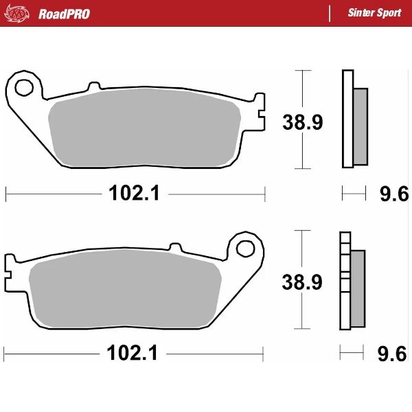 MOTO-MASTER BRAKE PAD ROADPRO SINTER SPORT 404005