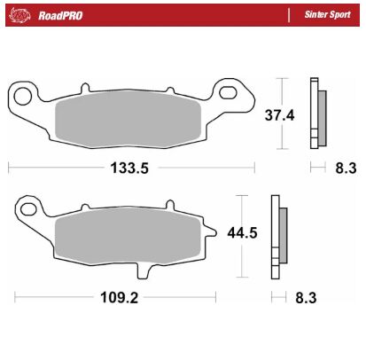 MOTO-MASTER BRAKE PAD ROADPRO SINTER SPORT 404205