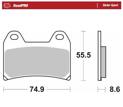 MOTO-MASTER BRAKE PAD ROADPRO SINTER SPORT 404305