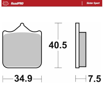 MOTO-MASTER BRAKE PAD ROADPRO SINTER SPORT 405505