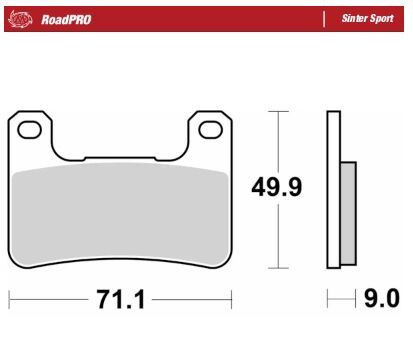 MOTO-MASTER BRAKE PAD ROADPRO SINTER SPORT 406305