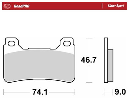 MOTO-MASTER BRAKE PAD ROADPRO SINTER SPORT 406405