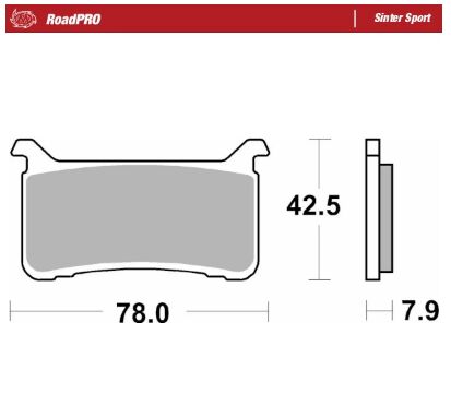 MOTO-MASTER BRAKE PAD ROADPRO SINTER SPORT 413105