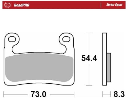 MOTO-MASTER BRAKE PAD ROADPRO SINTER SPORT 413505