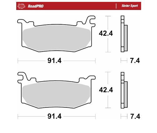 MOTO-MASTER BRAKE PAD ROADPRO SINTER SPORT 416905