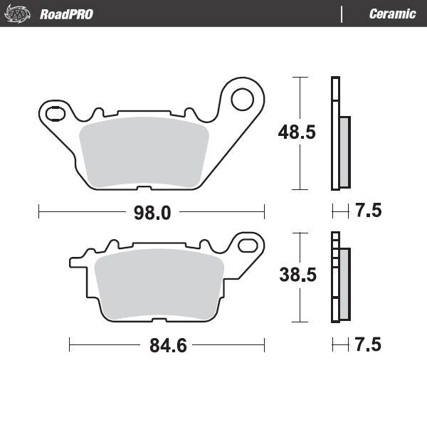 MOTO-MASTER BRAKE PAD ROADPRO CERAMIC 412904