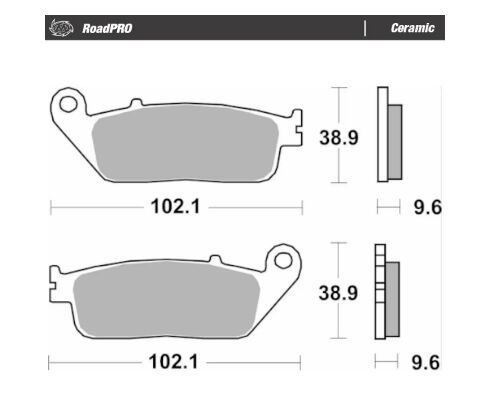 MOTO-MASTER BRAKE PAD ROADPRO CERAMIC 404004