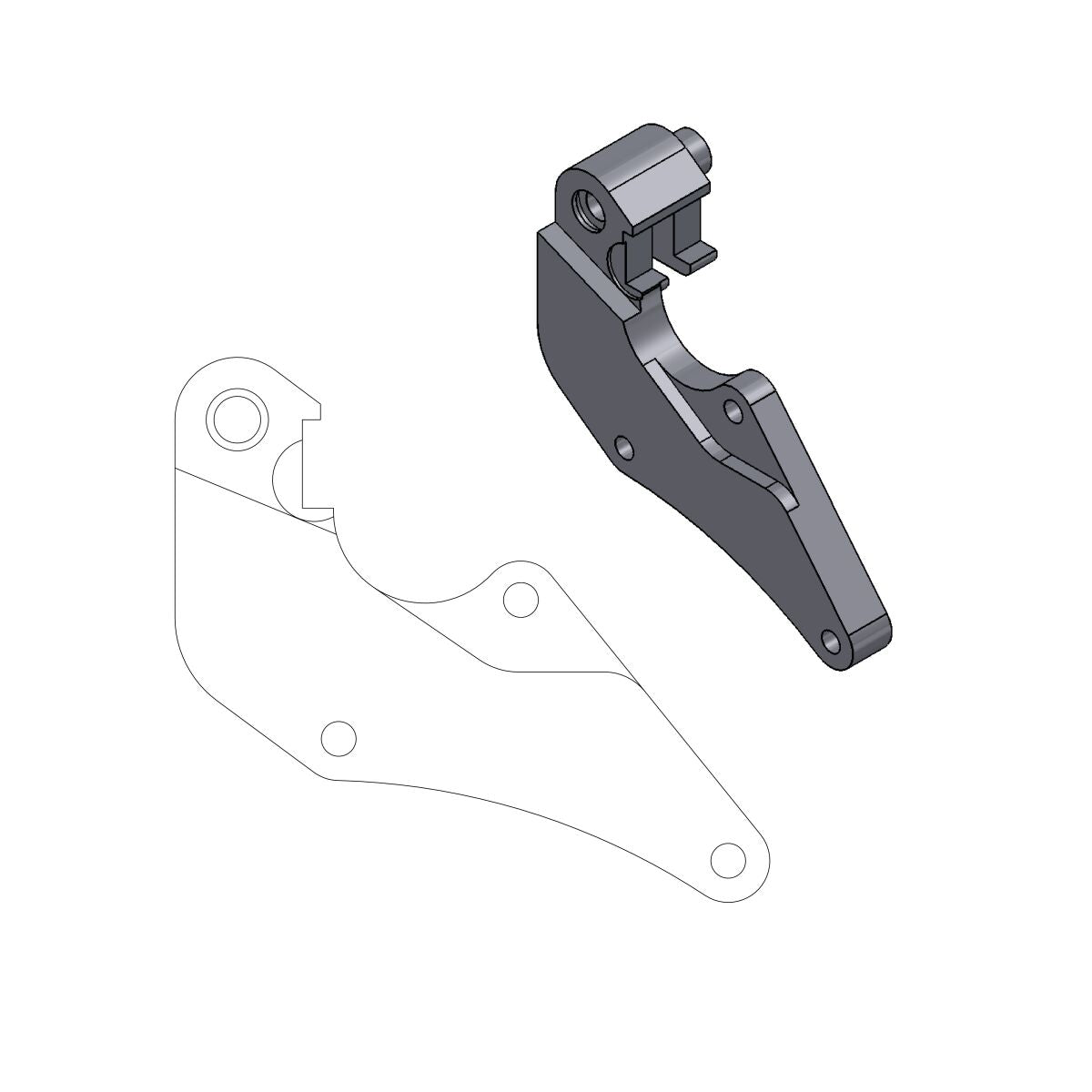 MOTO-MASTER RELOCATION BRACKET BRAKE CALIPER SM STREET 320MM 211010