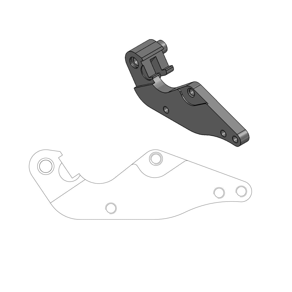 MOTO-MASTER RELOCATION BRACKET BRAKE CALIPER SM STREET 320MM 211013