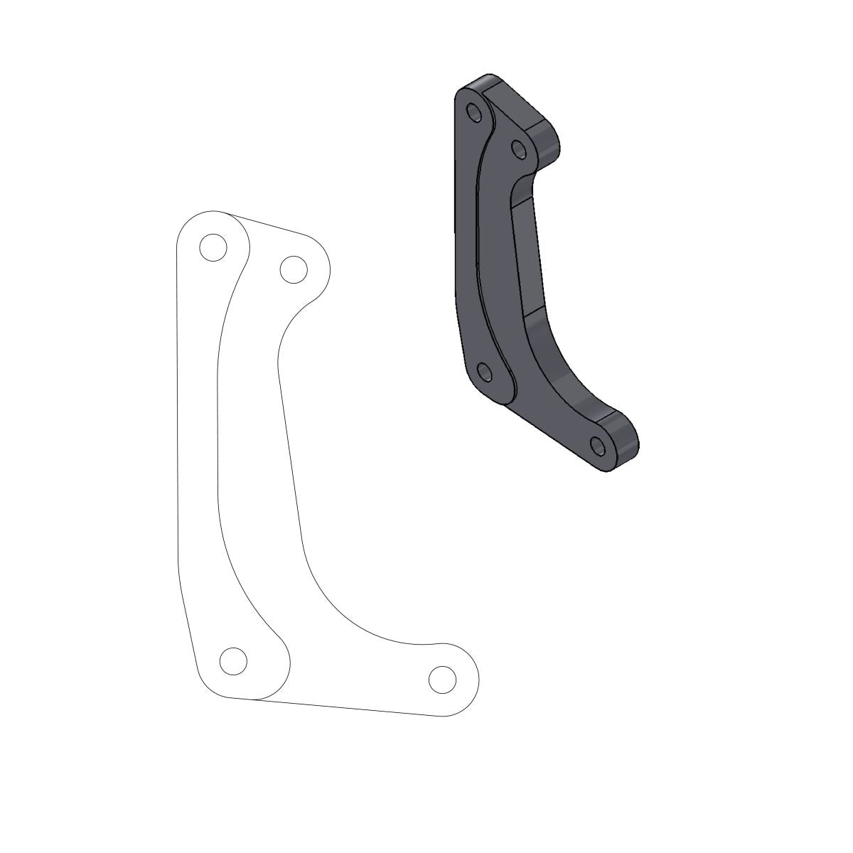 MOTO-MASTER RELOCATION BRACKET BRAKE CALIPER SM RACING 320MM 211030