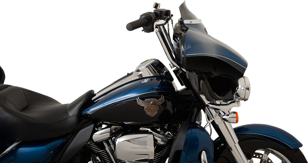 KLOCK WERKS WINDSHIELD FLARE SUPER LOW 4" FLH BLACK KWW-01-0404