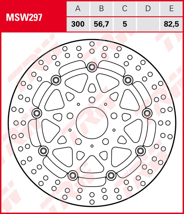 TRW BRAKE ROTOR FLOATING ROUND MSW297