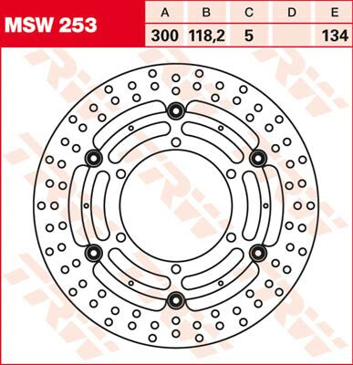 TRW BRAKE ROTOR FLOATING ROUND MSW253