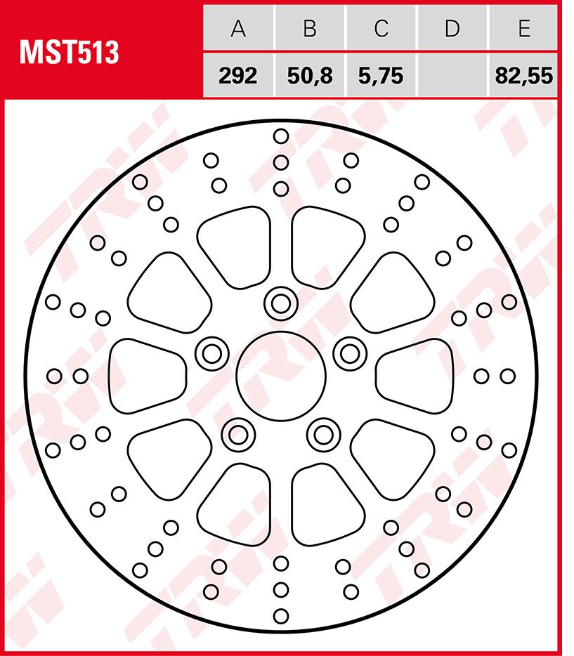 TRW BRAKE ROTOR FIXED ROUND MST MST513