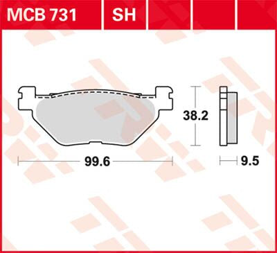TRW BRAKE PAD ALLROUND ORGANIC MCB731