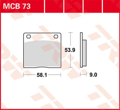 TRW BRAKE PAD ALLROUND ORGANIC MCB73