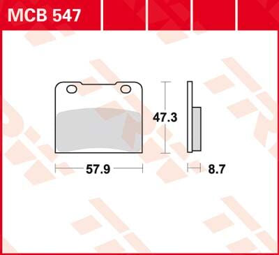 TRW BRAKE PAD ALLROUND ORGANIC STANDARD MCB547
