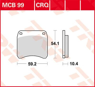 TRW BRAKE PAD CRQ HYPER-CARBON RACING MCB99CRQ