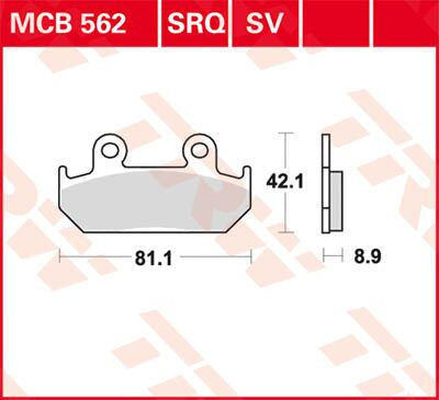 TRW BRAKE PAD SV SINTER PERFORMANCE MCB562SV