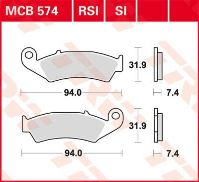 TRW BRAKE PAD TRW MCB574SI MCB574SI