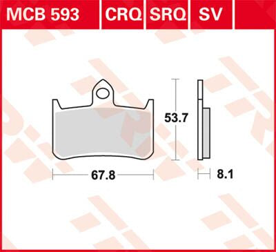 TRW BRAKE PAD SV SINTER PERFORMANCE MCB593SV