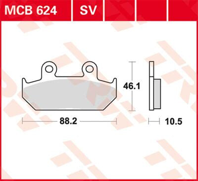 TRW BRAKE PAD SV SINTER PERFORMANCE STREET MCB624SV