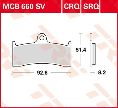 TRW BRAKE PAD SV SINTER PERFORMANCE STREET MCB660SV