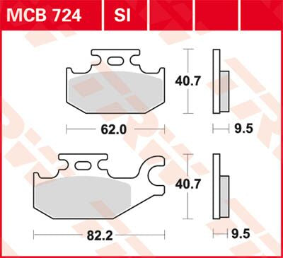 TRW BRAKE PAD SI SINTER OFFROAD MCB724SI