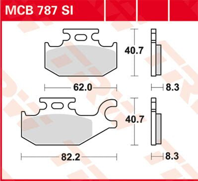 TRW BRAKE PAD SI SINTER OFFROAD MCB787SI