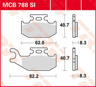 TRW BRAKE PAD SI SINTER OFFROAD MCB788SI