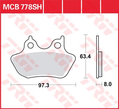 TRW BRAKE PAD SH SINTER PERFORMANCE STREET & ROAD TRACKS MCB778SH
