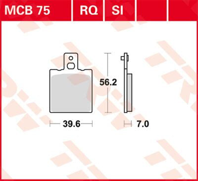 TRW BRAKE PAD RQ ORGANIC SPORT MCB75RQ