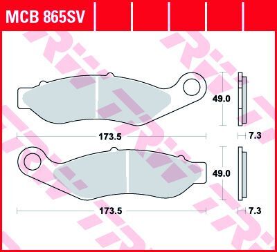 TRW BRAKE PAD SV SINTER PERFORMANCE STREET MCB865SV