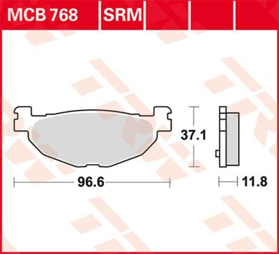 TRW BRAKE PAD SRM SINTER SCOOTER >125 MCB768SRM